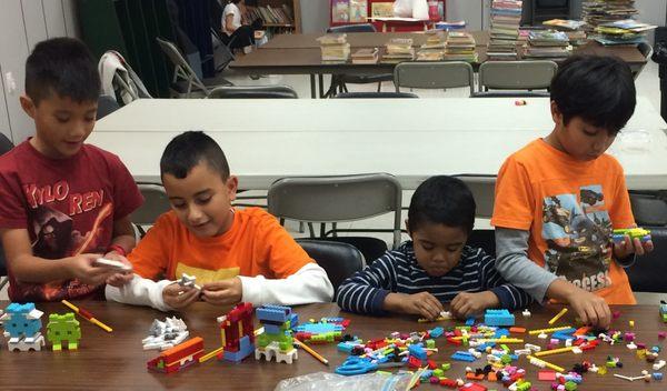 Books and legos! (In addition to other activities after homework is done.)