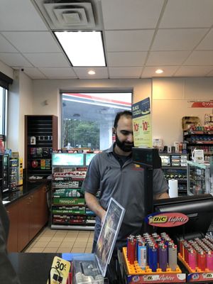 He snatched my card out of the reader when I tried paying for a $1.29 soda AFTER spending OVER $100 at the pump.