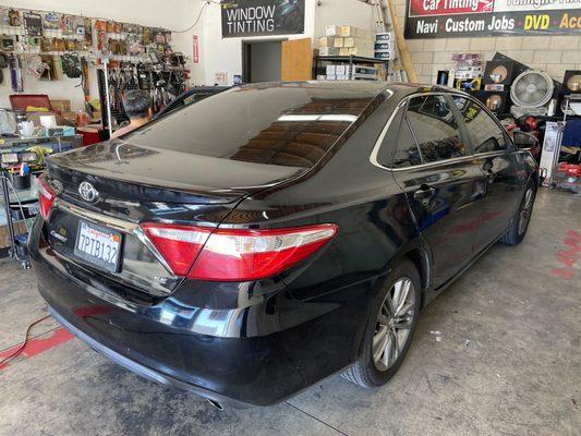 Doing a ceramic tint on my friends car, this is the 7th car I've brought to Brandon. The best price and job in the valley!!!!