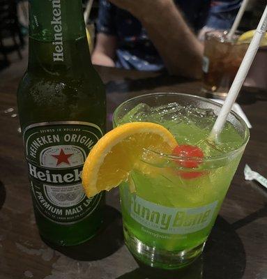 Heineken & a Green Room cocktail at the Hannibal Buress show