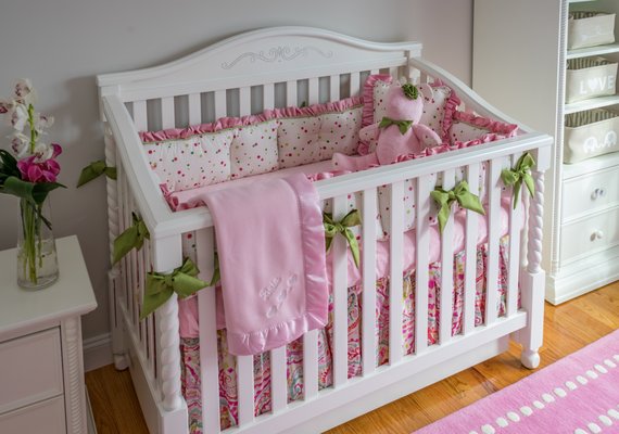 Crib we sold customer including custom designed bedding set