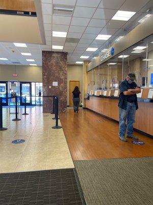 The front of the teller line