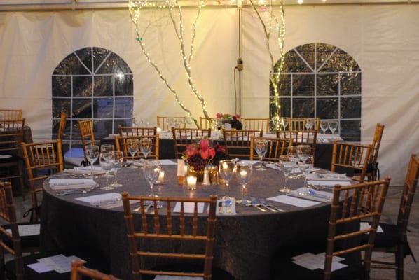 Beautiful Event with Cathedral Window sidewalls for their Tent!