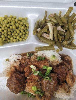 Cajun chicken and meatball stew