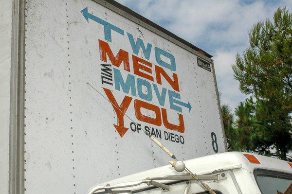 Two Men Will Move You, moving San Diego since 1972.