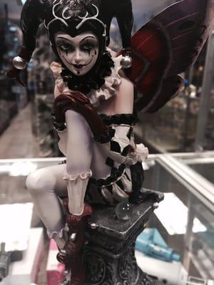 Goth fairy statue