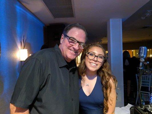 Bill with the dance star Lainey. They both surprised us with a dance to the song Marry me by Bruno Mars.