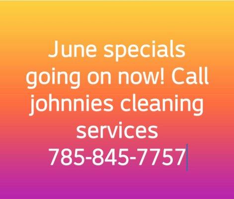 June special going on now!! $25 off your first clean and $10 off for all referrals.