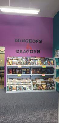 D&D section. We have dice, books and many other accessories.