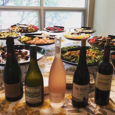 Sommelier hosted tasting with Vistage- five wines paired with appetizer & cheese