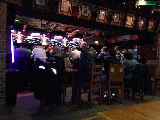 Downstairs Eagles fans at Marty Magee's Irish Pub.