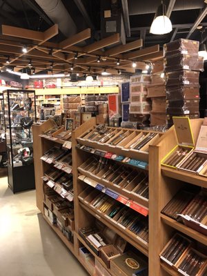 Humidor with so many fine cigars.