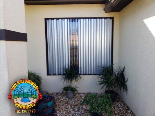 Clear, aluminum and steel panels are available for hurricane protection.