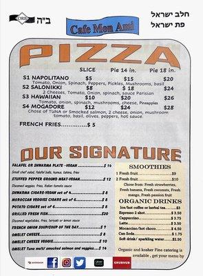 PIZZAS and SIGNATURE DISHES