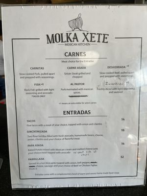 Menu and outdoor signage