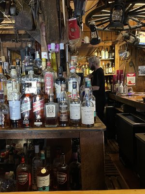 Jonathan busy behind the bar