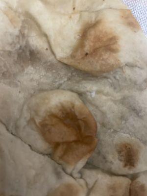 Undercooked naan