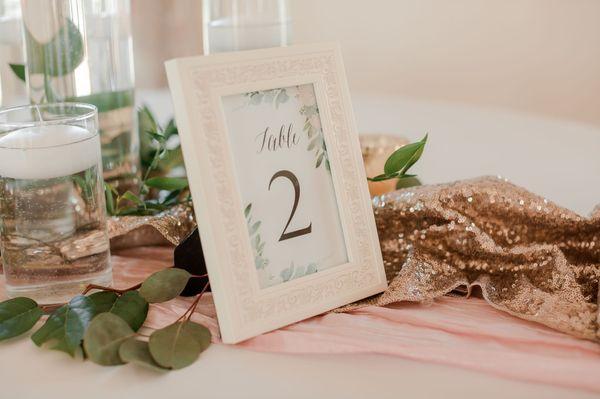 Table numbers