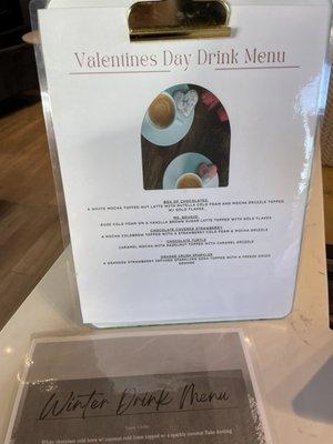 Valentine's Menu