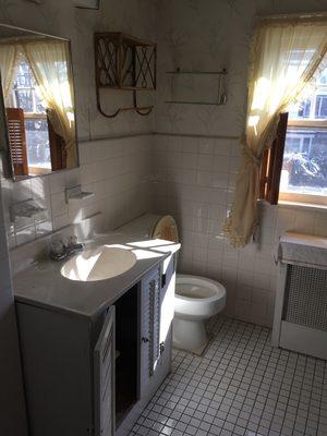 Old bathroom in Lynbrook NY Rehab project