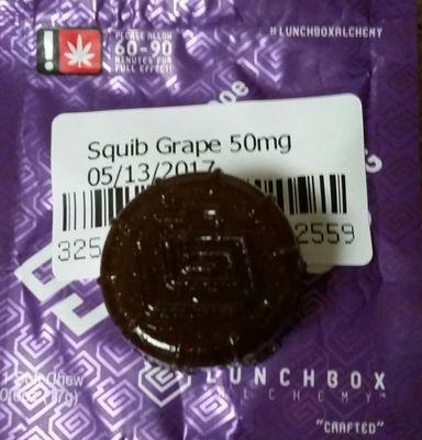 Lunchbox Squib 50mg grape medicated gummy