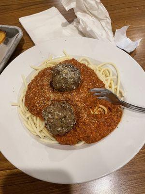 Spaghetti with meatballs