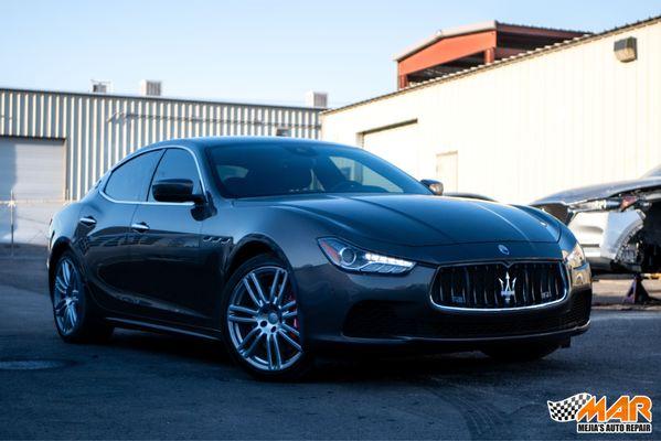 We just performed service on this beautiful 2017 Maserati Ghibli S. The check engine light was on for p0128 (engine coolant thermostat).