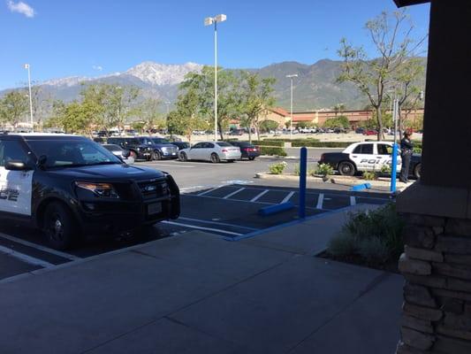 Never a good sign to see two cop cars in front of a bank