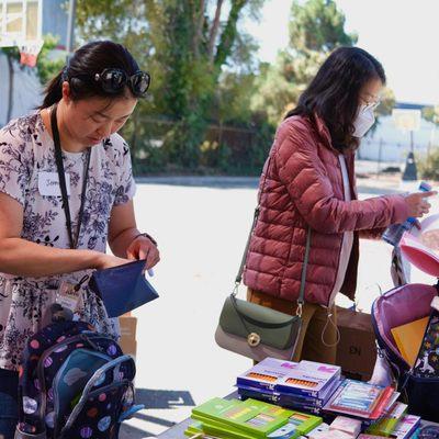 We partnered with @livelafamilia to put together backpacks for newly arrived immigrant students in Alameda County.