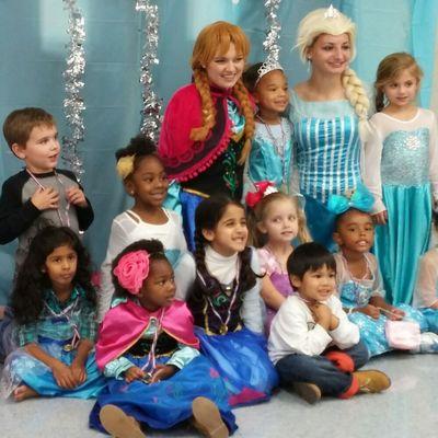 Anna & Elsa love helping to celebrate special days!