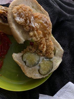 Chicken tender, nothing special sandwich.