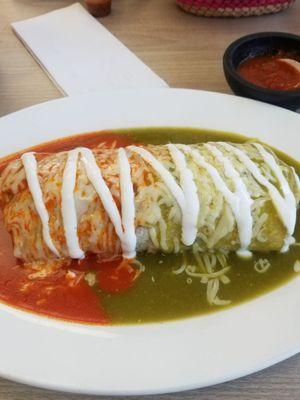 Red &Green wet burrito