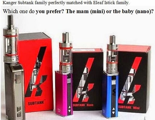 Eleaf's iStick 10,20,30 & 50W Box Batteries& Artic/Kanger/Aspire Sub Tanks!