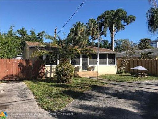 Sold this Fort Lauderdale Duplex and rented out the back unit for the owner