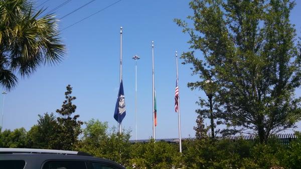 All flags at half staff for the AME church victims