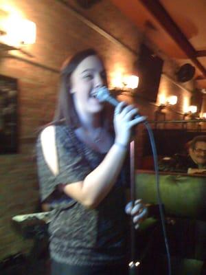 Another student belting it out at local club! These kids are talented!