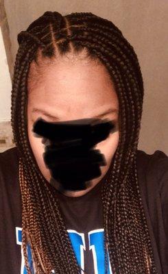 Regular knotless braids (2 shades: #4 & #35)