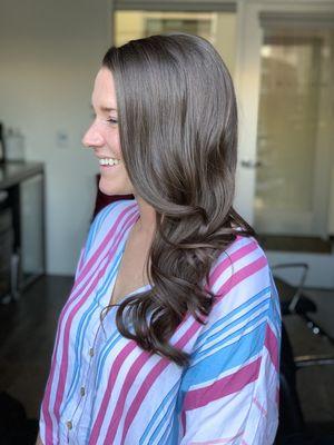 Layered haircut done by Krystal Rose