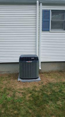 new 16 seer trane condenser installed for central ac