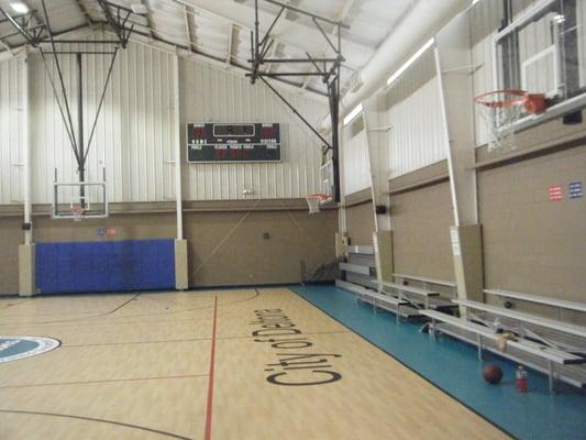 Indoor hoops.