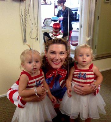 Dr Huffman and her staff dress up for "wee one Wednesday's" and "toddler Tuesday's"