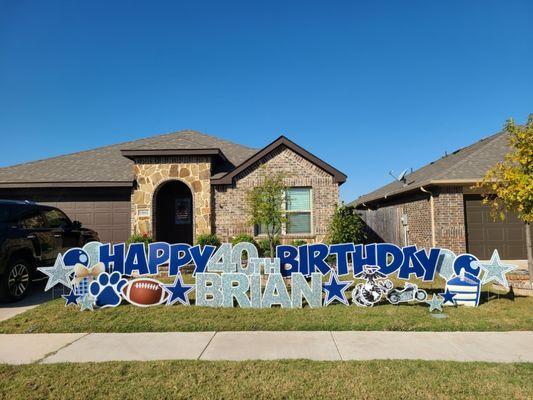 Cowboys theme Yard Greeting