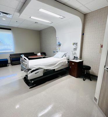 Spacious, private inpatient rooms.