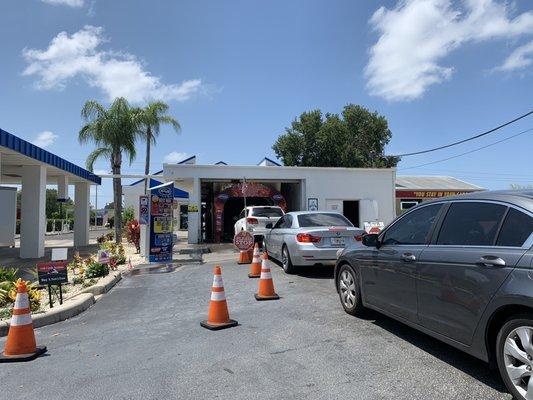 Entrance to car wash