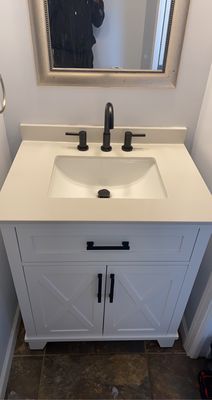 Sink cabinet installation