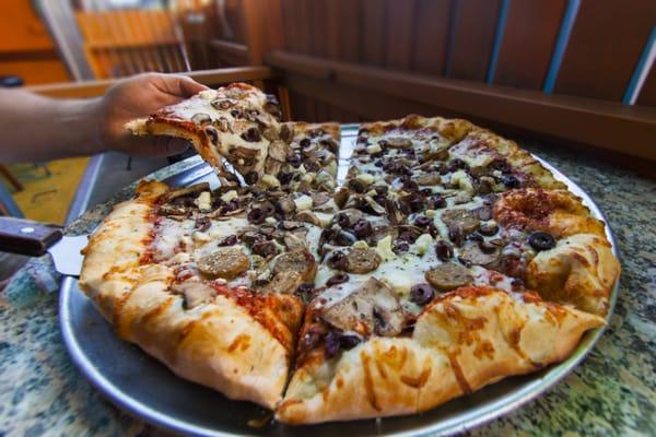 Feta, Olive, and Mushroom Pizza