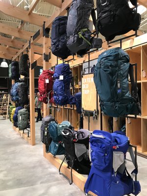 Vast selections of backpacks