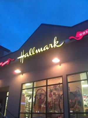 Tina's Hallmark at night