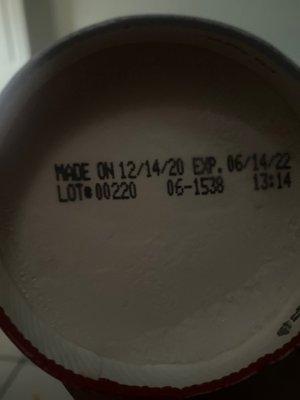 Expired ice cream