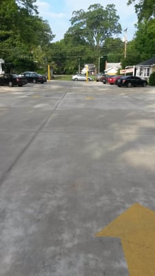 Oakland Ave Parking Lot over old asphalt, solved a long time drainage issue